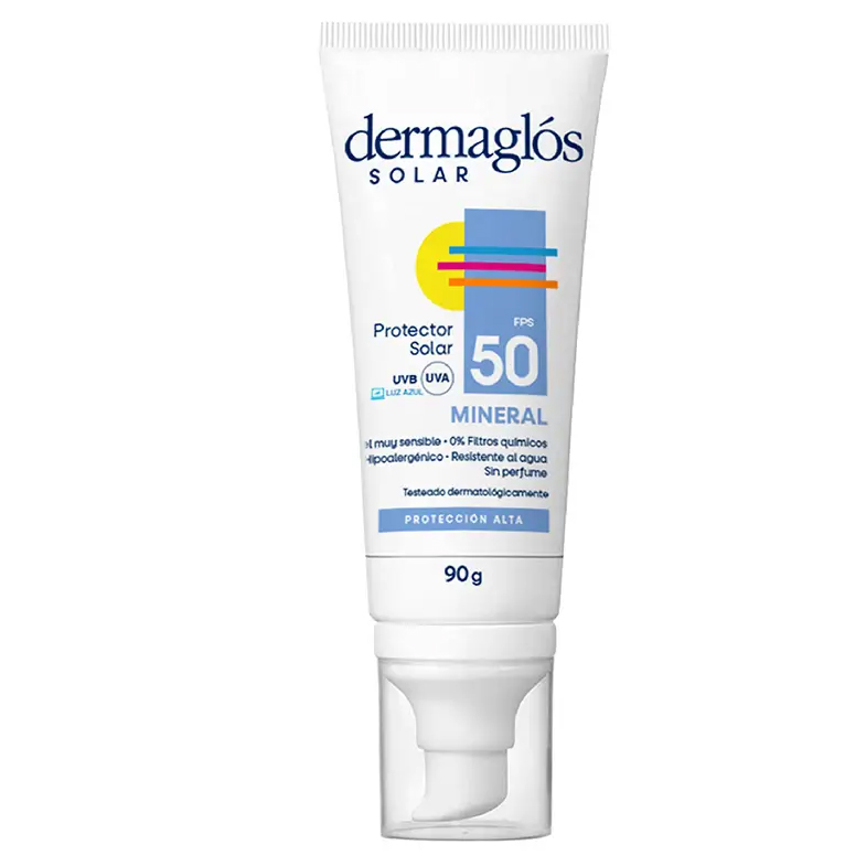 DERMAGLOS PROTECTOR SOLAR MINERAL FPS50 X 90 G.